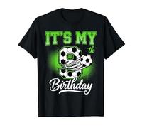 Its My 9th Birthday Soccer Ball Nine Years Old Sport Value Graphic T-Shirt, Men, Black, S