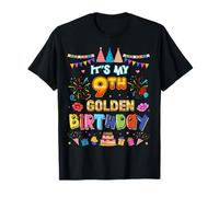 It's My 9th Golden Birthday Girl 9 Years old Birthday Boy T-Shirt