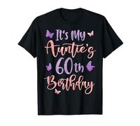 It's My Auntie's 60th Birthday Butterfly Happy 60 Years Old T-Shirt