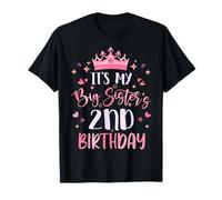 It's My Big Sister's 2nd Birthday Pink Happy 2 Years Old T-Shirt