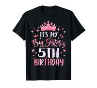 It's My Big Sister's 5th Birthday Pink Happy 5 Years Old T-Shirt
