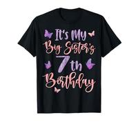 It's My Big Sister's 7th Birthday Butterfly 7 Years Old T-Shirt