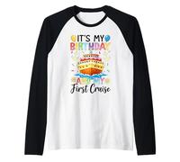 It's My Birthday and My First Cruise Birthday Cake Ship Raglan Baseball Tee