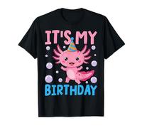 It's My Birthday Axolotl Confetti Party Vibes T-Shirt
