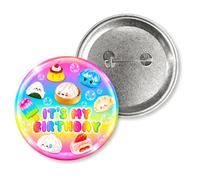 Its My Birthday Badge, Dumpling Squishy Pin Badges | Fun Metal Baozi Badges, Colourful Birthday Decorations for Boys, Girls & Teenagers, Cute Stuff for Backpack, Bags & Clothing