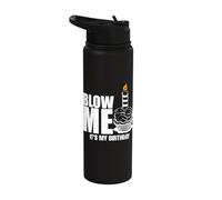 It's My Birthday Blow Me Cake Joke Funny Gift Stainless Steel Insulated Water Bottle