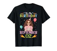 Its My Birthday Born On September 2nd Happy Me You Cute Girl Value Graphic T-Shirt