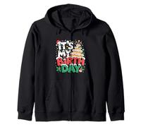 Its My Birthday Cake Christmas Kids Boys Girls December Xmas Zip Hoodie