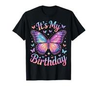 It's My Birthday Colorful Butterfly Confetti Style T-Shirt