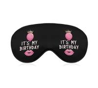 It's My Birthday Comfortable Sleep Mask with Adjustable Strap Soft Eyeshade for Night Sleeping Flight Nap Travel