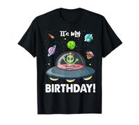 It's My Birthday Cute Alien UFO Ship in Space Funny T-Shirt