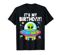 It's My Birthday Cute Alien UFO Ship in Space Funny T-Shirt
