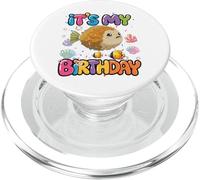 It's My Birthday cute and round pufferfish PopSockets PopGrip for MagSafe