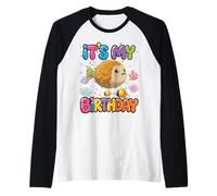 It's My Birthday Cute and Round Pufferfish Raglan Baseball Tee