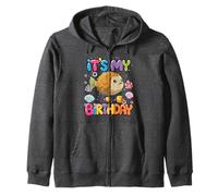 It's My Birthday cute and round pufferfish Zip Hoodie