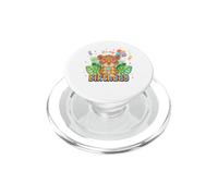 It's My Birthday Cute Leopard Rainbow Party Graphic PopSockets PopGrip for MagSafe