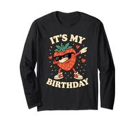 It's My Birthday Dabbing Strawberry Birthday Party Long Sleeve T-Shirt