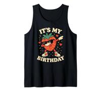 It's My Birthday Dabbing Strawberry Birthday Party Tank Top