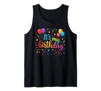 It's My Birthday, Day of Birth & B-Day, Colorful Birthday Tank Top