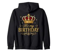 It's My Birthday, Day Of Birth & B-Day, Crown Birthday Zip Hoodie