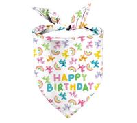 Its My Birthday Dog Bandanas Happy Birthday Pet Scarfs HBD Party Dogs Kerchief Reversible Adjustable Triangle Bibs Scarf Accessories for Dogs Pets Gifts 2 Pack