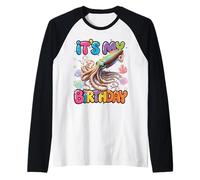 It's My Birthday Giant Squid Raglan Baseball Tee