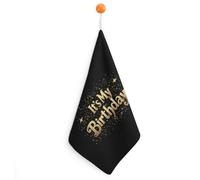 It's My Birthday Hand Towels Absorbent Microfiber Cleaning Cloths with Hanging Loop