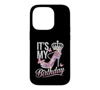 Its My Birthday High Heel Crown Butterflies Case for iPhone 14 Pro
