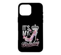 Its My Birthday High Heel Crown Butterflies Case for iPhone 16 Pro Max