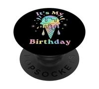 It's My Birthday Ice Cream Kawaii Pastel Rainbow PopSockets Adhesive PopGrip
