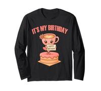It's My Birthday Italian Brainrot Meme Ballerina Cappuccino Long Sleeve T-Shirt