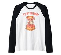 It's My Birthday Italian Brainrot Meme Ballerina Cappuccino Raglan Baseball Tee