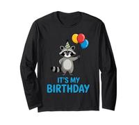 It's My Birthday Kawaii Bored Racoon Long Sleeve T-Shirt