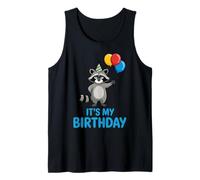 It's My Birthday Kawaii Bored Racoon Tank Top