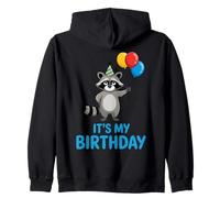 It's My Birthday Kawaii Bored Racoon Zip Hoodie