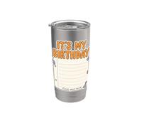 It's My Birthday Leave Your Mark Notebook Graphic Stainless Steel Insulated Tumbler