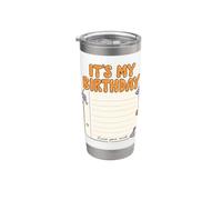 It's My Birthday Leave Your Mark Notebook Graphic Stainless Steel Insulated Tumbler