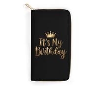 It's My Birthday Long Zippered Pouch Slim Clutch Organizer Purse Money and Credit Card Holder for Men Women