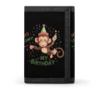 Its My Birthday Monkey Trifold Wallets Slim Coin Purse Credit Card Holder Wallet Money Clip for Women Men