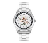 Its My Birthday Monkey Watches for Men Business Dress Watch Stainless Steel Band Wristwatch