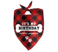 It's My Birthday Mother Puppers Dog Birthday Bandana Pet Scarf for Dog Photo Prop Pet Happy Birthday Party Dog Birthday Accessories Pet Birthday Decorations