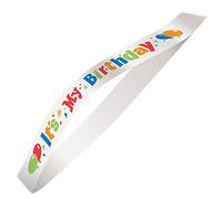 It's My Birthday Multicolor Satin Sash - 1 Piece - Vibrant & Eye-Catching Design for Birthday Celebrations