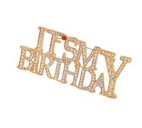 It's My Birthday Pin Colorful Crystal Happy Birthday Brooch for Women Celebrations Birthday Jewelry, Crystal, crystal