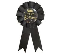It's My Birthday Ribbon Satin Fabric Happy Birthday Tinplate Badge Pin Button Pins for Women Party Jewelry, ribbon, ribbon