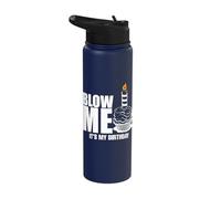 It's My Birthday Tea Blow Me Joke Funny Gift Stainless Steel Insulated Water Bottle