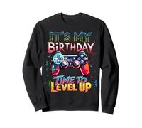 It's My Birthday Time to Level Up Video Game Gaming Men Boys Sweatshirt