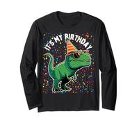It's My Birthday Trex Rwar Dino Mite Birthday Boy Girl Long Sleeve T-Shirt
