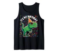 It's My Birthday Trex Rwar Dino Mite Birthday Boy Girl Tank Top