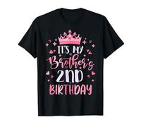 It's My Brother's 2nd Birthday Pink Happy 2 Years Old T-Shirt