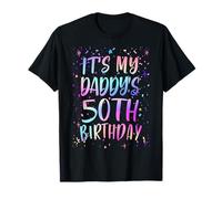 It's My Daddy's 50th Birthday Colorful Happy 50 Years Old T-Shirt